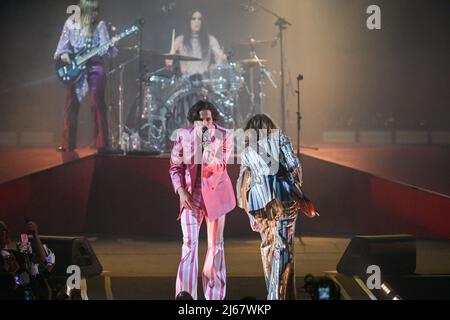 Verona, Italy, 28th april 2022 italian band Maneskin perform live in Arena di Verona Credit: Tiziano Ballabio Credit: Tiziano Ballabio/Alamy Live News Stock Photo