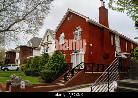 Brooklyn's Midwood area  luxury expensive houses Stock Photo