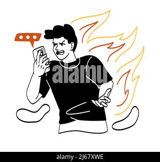 Angry people set Stock Vector