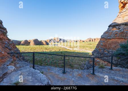 Piccaninny Lookout in Purnululu National Park or Bungle Bungles, a Unesco World Heritage site in the Kimberley, Western Australia, WA, Australia Stock Photo