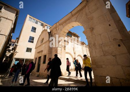 The city of Split in Croatia in the region of Dalmatia  Diocletian's Palace Stock Photo
