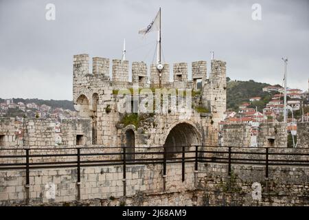 Trogir in Croatia central Adriatic coast, Kamerlengo Castle interior Stock Photo