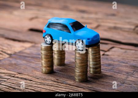 Car Prices Growth And Insurance Money. Vehicle Price Stock Photo