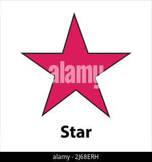 Star light red color vector image Stock Vector