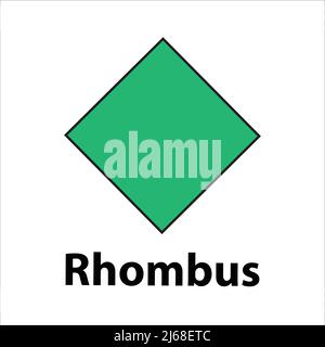 Rhombus green color vector image Stock Vector