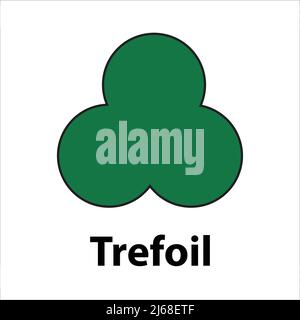 trefoil green color vector image Stock Vector
