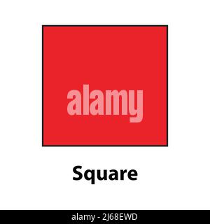 Square red color vector image Stock Vector