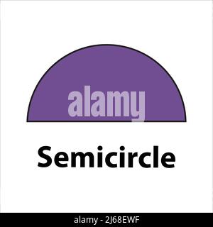 Semi circle purple color vector image Stock Vector