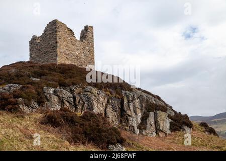 Castle Varrich is located in the far north of the Scottish highlands near to the village of Tongue, Highland, Scotland Stock Photo