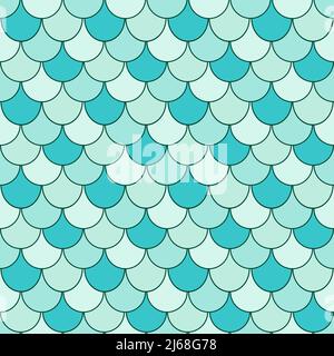 Summer seamless fish scales pattern for fabrics and textiles and packaging and gifts and cards and linens and kids Stock Photo
