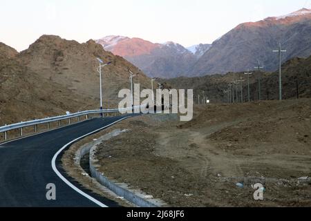 Hami city granite weathering landforms Stock Photo