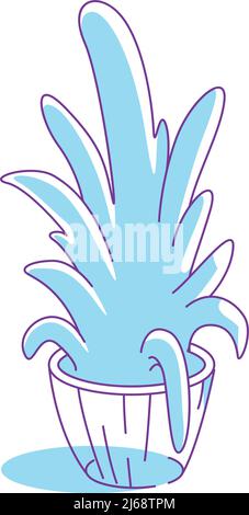 Indoor flower plant succulent semi flat color vector object Stock ...