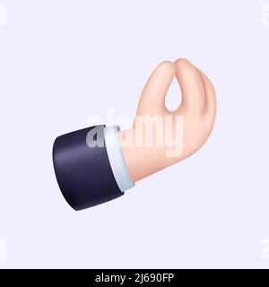 Italian Hand Gesture. Famous Emoticon, 3D Design. Vector illustration Stock Vector