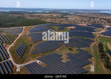 Moura Photovoltaic Power Station, Amareleja, Moura, Portugal Stock Photo