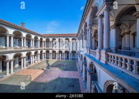 Brera Academy, The Braidense Library, Milano (Milan), Lombardia (Lombardy), Italy Stock Photo