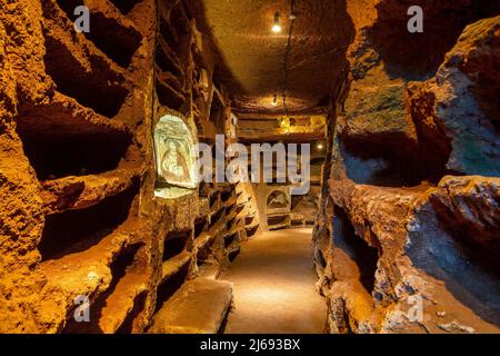 Catacombs of Santa Savinilla, Nepi, Viterbo, Lazio, Italy Stock Photo