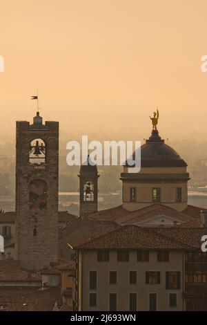 Colle San Vigilio view, Bergamo, Lombardia (Lombardy), Italy Stock Photo