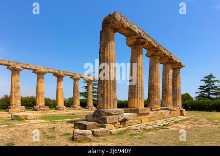 Temple of Hera (Palatine Tables), Bernalda, Matera, Basilicata, Italy Stock Photo