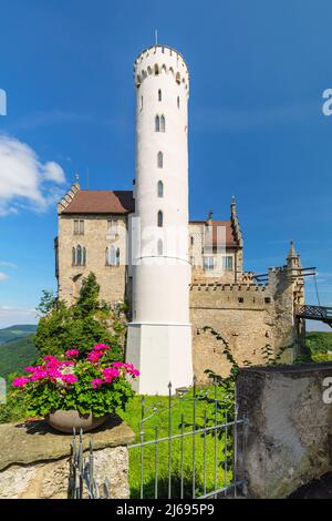 Lichtenstein Castle, Swabian Jura, Baden-Wurttemberg, Germany Stock Photo
