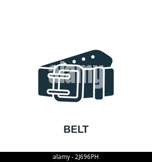 Belt icon. Monochrome simple Clothes icon for templates, web design and infographics Stock Vector