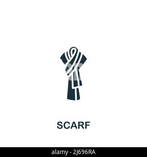 Scarf icon. Monochrome simple Clothes icon for templates, web design and infographics Stock Vector