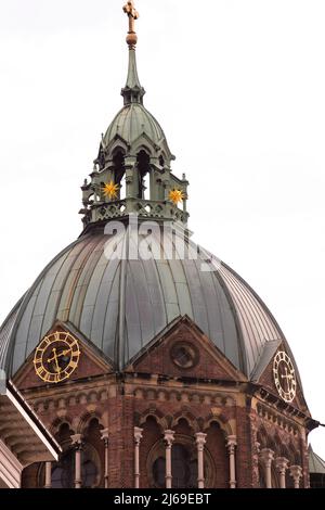 Munich,Germany, April 27,2022: St. Luke's Church is the largest Protestant church in Munich, southern Germany. Stock Photo
