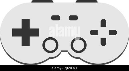 simple retro game controller symbol isolated on white background, vector illustration Stock Vector