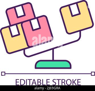 Imbalance vector thin line stroke icon. Imbalance outline illustration ...