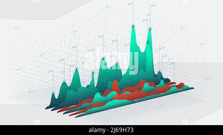 Technology backdrop abstract connection dots, Futuristic infographics data graphic, Hi-tech concept innovation Stock Vector