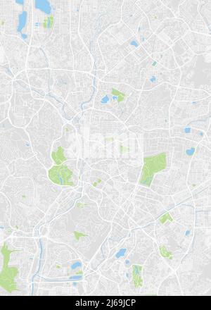 City map Kuala Lumpur, color detailed plan, vector illustration Stock Vector