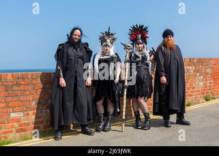 Whitby Goth Festival at Whitby, Yorkshire, UK in April 2022 - Whitby Goth Weekend Stock Photo