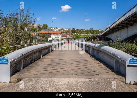 South Entrance Lock Bridge below the Plimsoll swing bridge on the Cumberland Basin in Bristol UK - made to a design of Isambard K Brunel Stock Photo