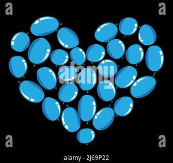 vector drawing heart shape balloons design background Stock Photo - Alamy