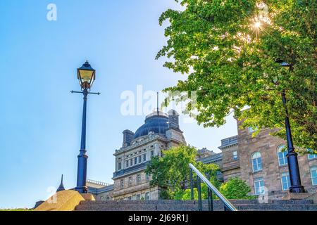 The historic district is a Unesco World Heritage Site and a major tourist attraction in the Canadian city Stock Photo