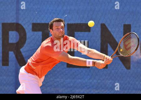 Rome, Italy. 29th Apr, 2022. during the quarter-finals at the ATP Challenger Roma Open 2022, tennis tournament on April 29, 2022 at Garden Tennis Club in Rome, Italy Credit: Independent Photo Agency Srl/Alamy Live News Stock Photo