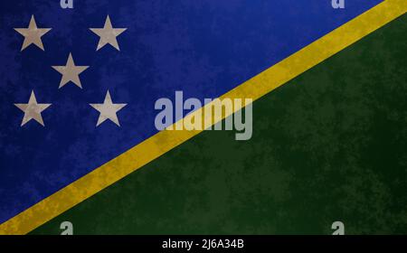 Solomon Islands grunge flag Stock Photo - Alamy