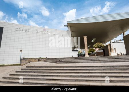 Gaziantep, Turkey - April 2022: Zeugma Mosaic Museum in Gaziantep, Turkey. Museum of Zeugma Ancient City is the biggest mosaic museum in the world. Stock Photo