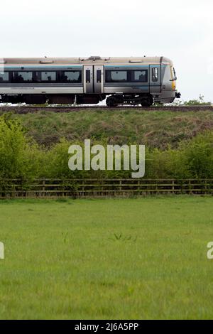 Chiltern Railways class 168 diesel train, Warwickshire, UK Stock Photo