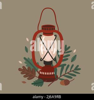 Hiking lamp Stock Vector