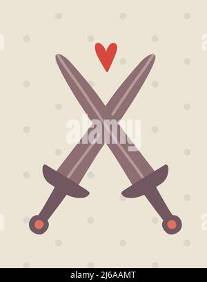 Cross swords Stock Vector