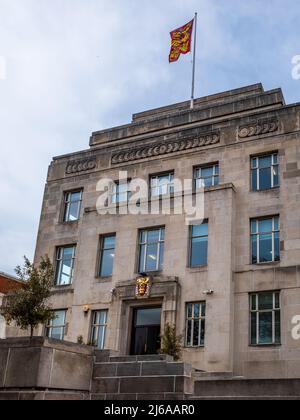 The Duchy of Lancaster headquarters HQ office in Lancaster Place, London. Offices of the Duchy of Lancaster London. Stock Photo
