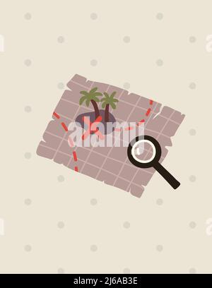 Pirate treasure map Stock Vector