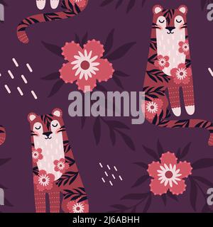 Tiger pattern Stock Vector