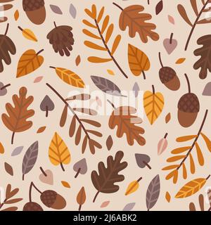 Autumn leaves pattern Stock Vector