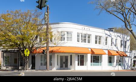 Commerical building in East Hampton Village Stock Photo