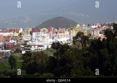 The town of Los Realejos on the north coast of the Spanish island of Tenerife, Canary Islands, Spain. Stock Photo