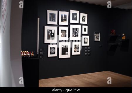 A collection of photographes by artist and photographer Man Ray on display during Christie’s 20th and 21st Century Art Press Preview, New York, NY, April 29, 2022.  (Photo by Anthony Behar/Sipa USA) Stock Photo