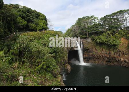 Rainbow falls, Hilo, Hawaii Stock Photo