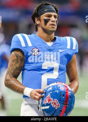 Ole Miss quarterback Matt Corral at the NFL Red Carpet Stage on Thursday,  April 28, 2022, at th …