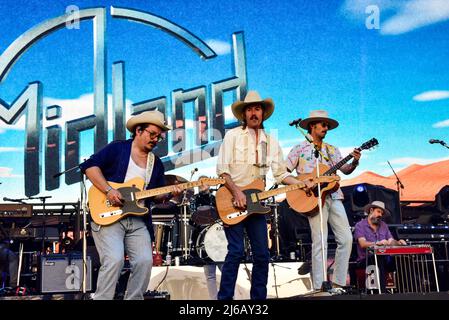 Indio California, USA. 29th Apr, 2022. Midland on stage at Stagecoach Country Music Festival Credit: Ken Howard/Alamy Live News Stock Photo